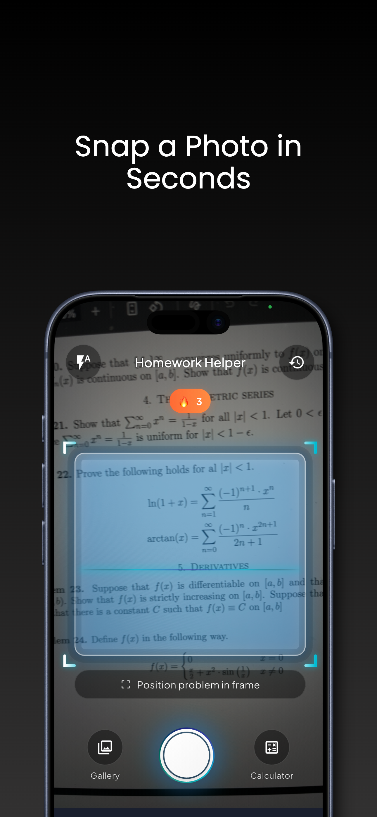 Dualis camera view scanning a math problem